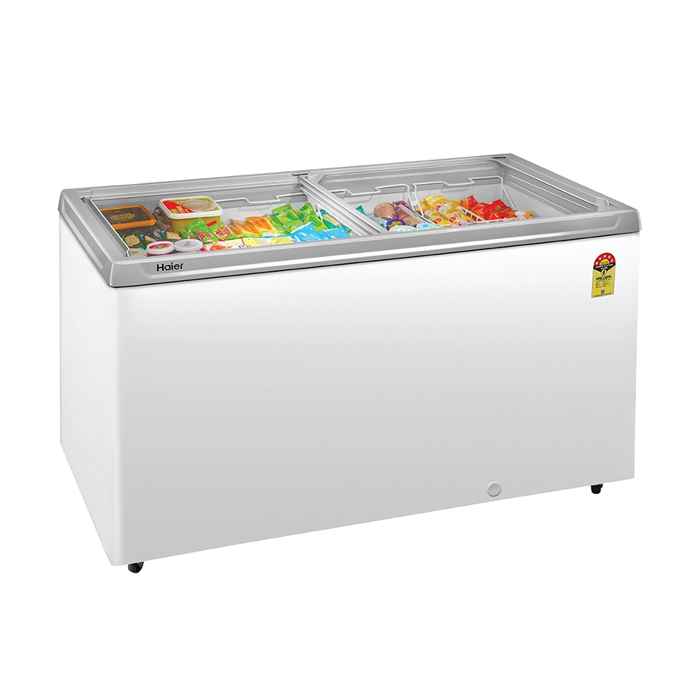 Haier 300 L Glass Top Freezer with LED & 4 Years Warranty, 5 STAR